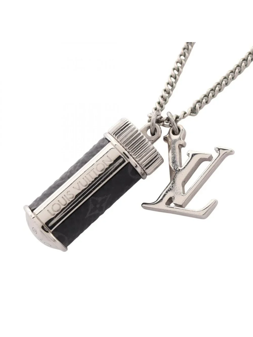 Louis Vuitton Necklace Collier Charm Monogram Eclipse